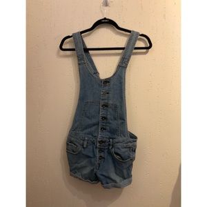 Free People Jean Short Overalls